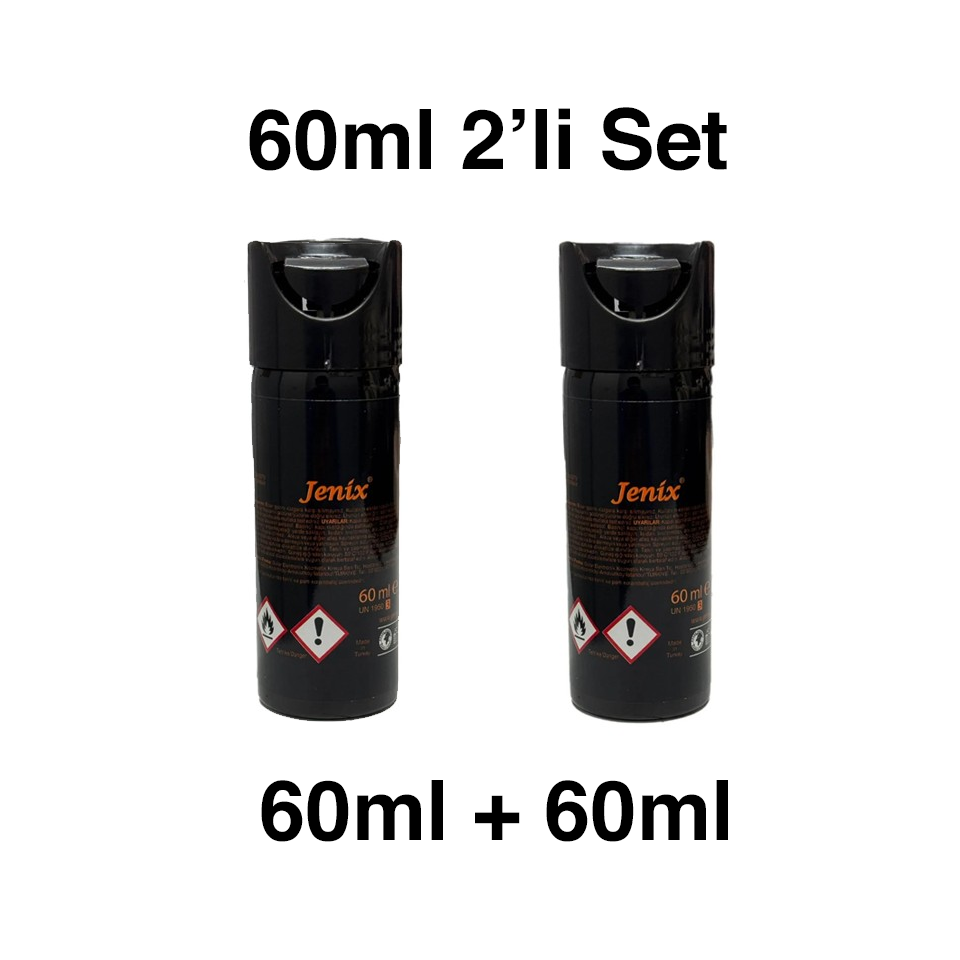 2'li Jenix Biber Gazı 60 ml - 2 Adet Avantajlı Set | Yüksek Etkili OC Formüllü Savunma Spreyi
