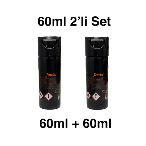2'li Jenix Biber Gazı 60 ml - 2 Adet Avantajlı Set | Yüksek Etkili OC Formüllü Savunma Spreyi