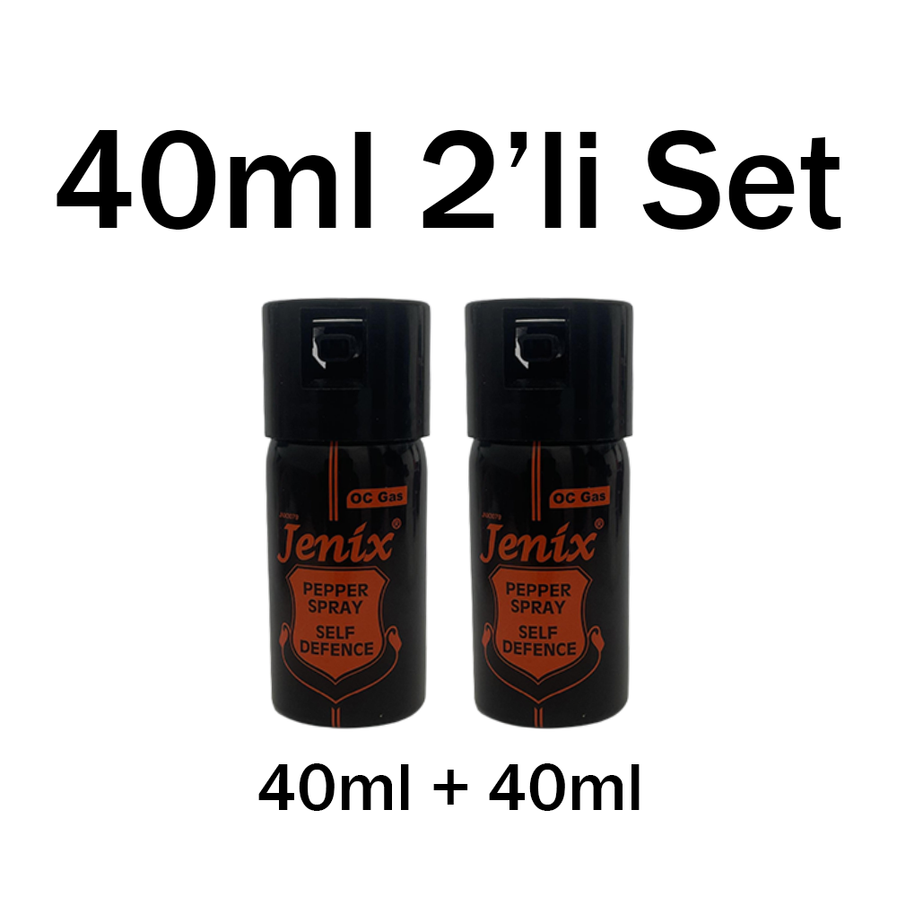 Jenix 2’Li 40 Ml Çanta Boy Biber Gazı Seti – Yasal, Güçlü, Taşınabilir Koruma