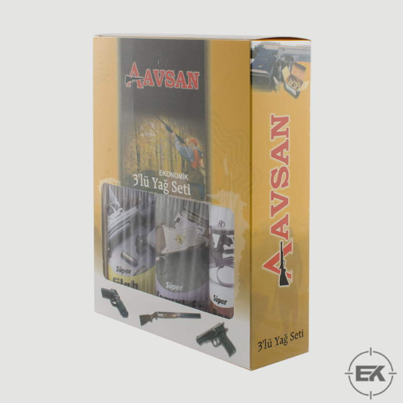 Avsan Silah Bakım Ekonomik 3'lü Yağ Seti | Koruyucu Yağ, Pas Sökücü ve Silah Yağı (3x 200 ml)