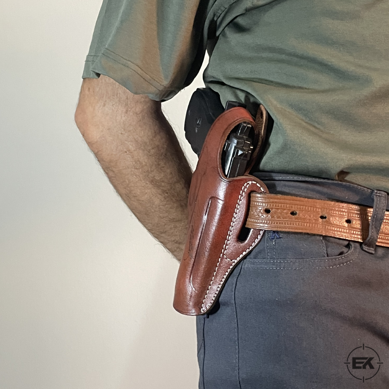 Beretta F92 ve Yavuz 16 Uyumlu Taba Deri Tam Kelebek Silah Kılıfı