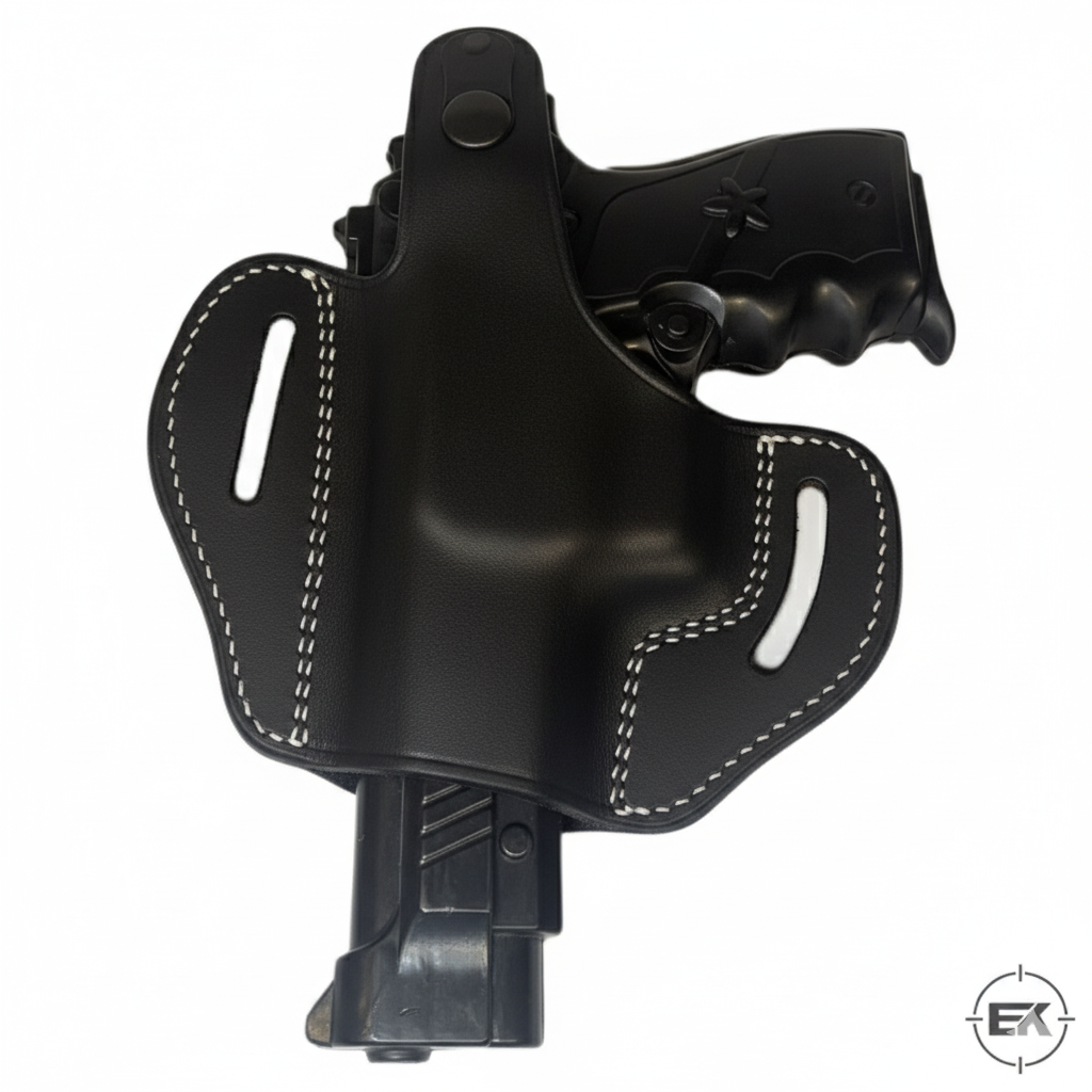 Beretta F92 ve Yavuz 16 Uyumlu Siyah Deri Yarım Kelebek Silah Kılıfı