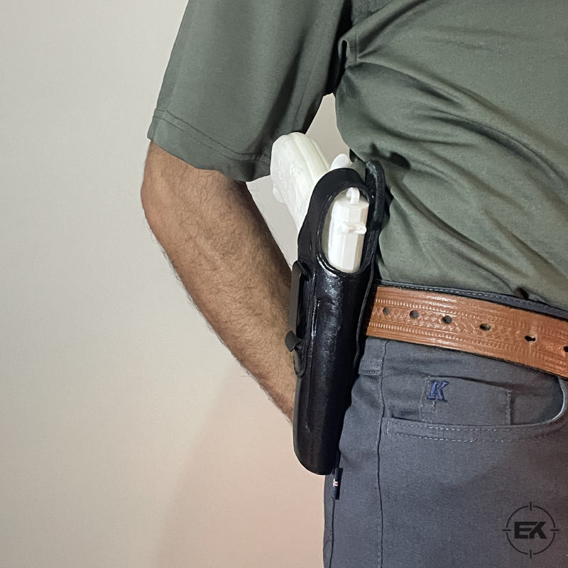 Browning HP, Yavuz 14 ve Zig 14 Uyumlu İç-Dış Taşıma Siyah Deri Silah Kılıfı