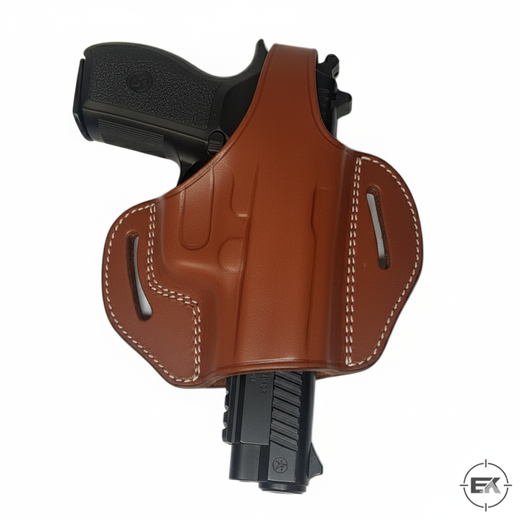 CZ 75 / SP-01 Uyumlu Taba Deri Yarım Kelebek Silah Kılıfı