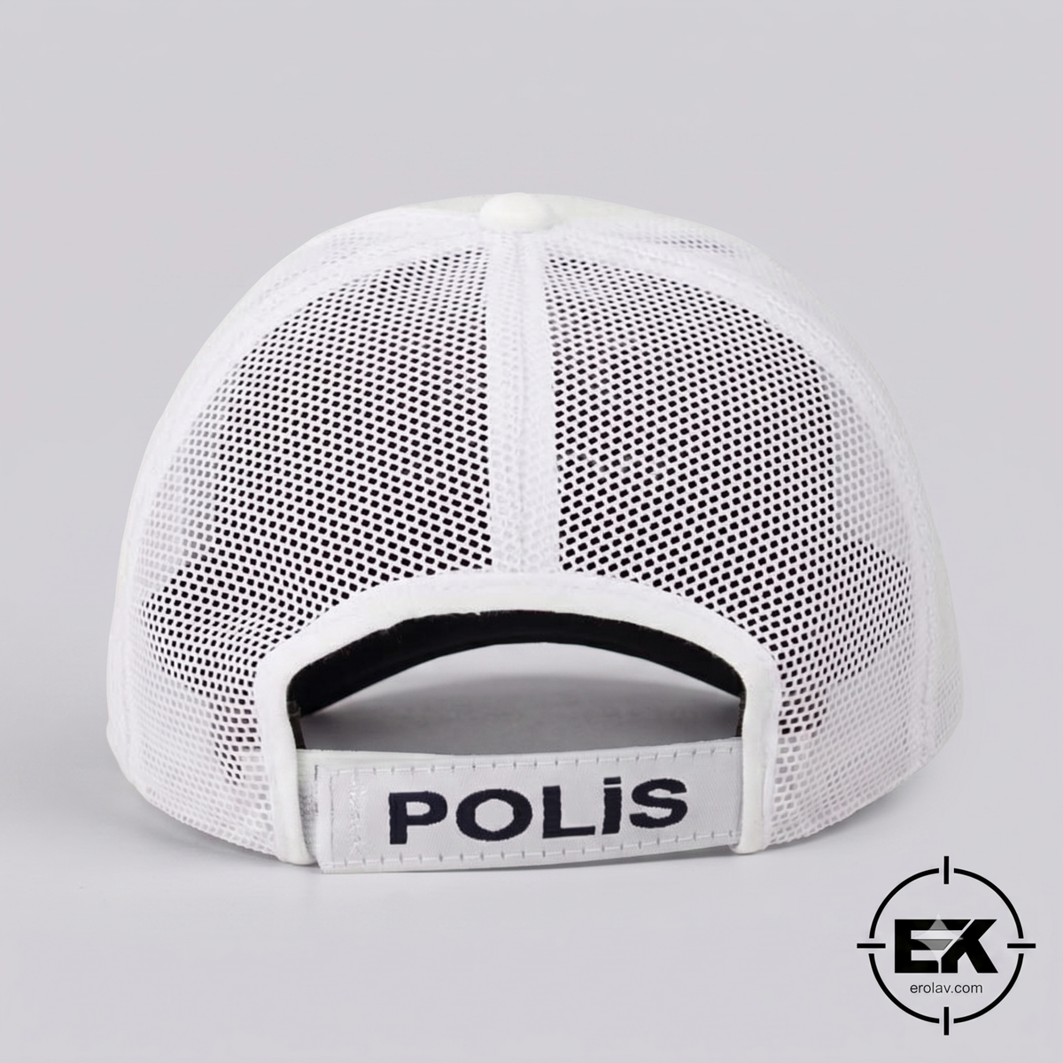 Trafik Polisi Şapkası Yazlık Beyaz Fileli Şapka