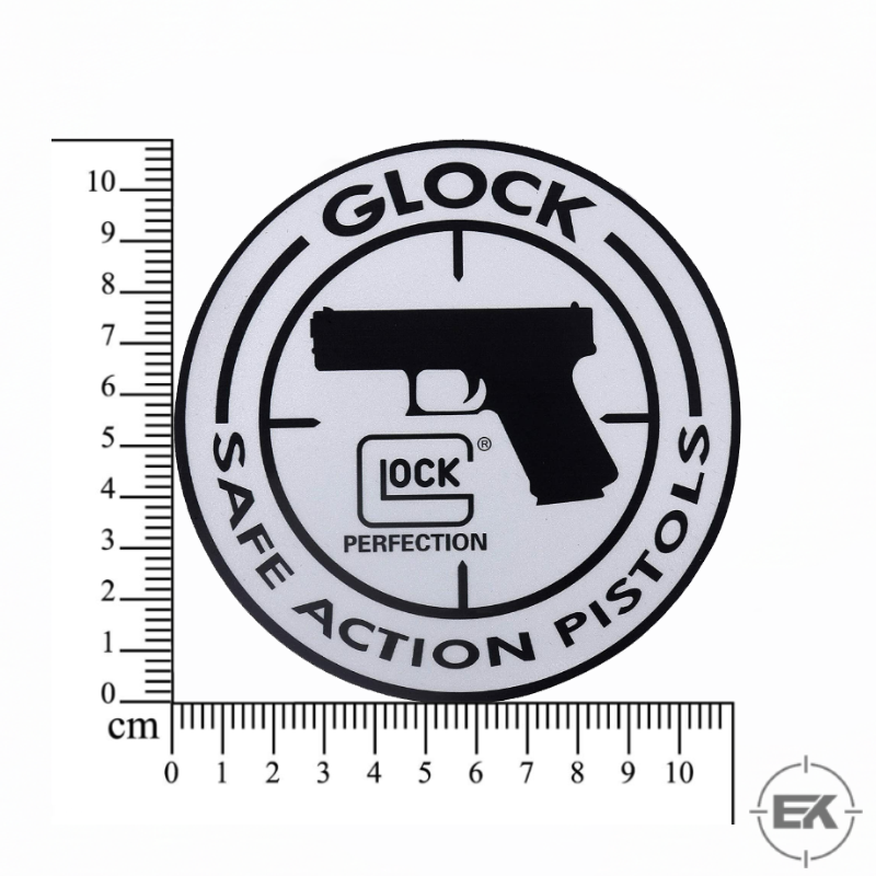 Glock ''Safe Action Perfection'' Yuvarlak Çıkartma (10x10 cm) | Taktik Sticker