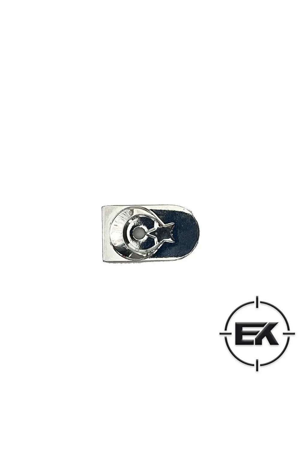 Gümüş-Gümüş Şarjör Altı Metal Bayraklı Kapak - Sarsılmaz Kılınç 2000 Light Mega P8L-S