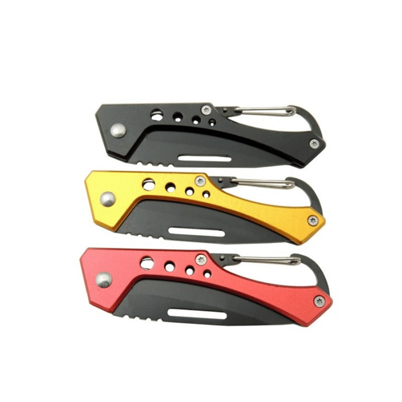 Hongjie Taktik Katlanır Çakı | Kırmızı Saplı, Karabin Klipli, Outdoor ve EDC