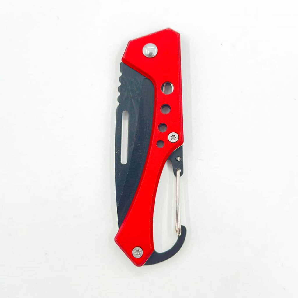 Hongjie Taktik Katlanır Çakı | Kırmızı Saplı, Karabin Klipli, Outdoor ve EDC