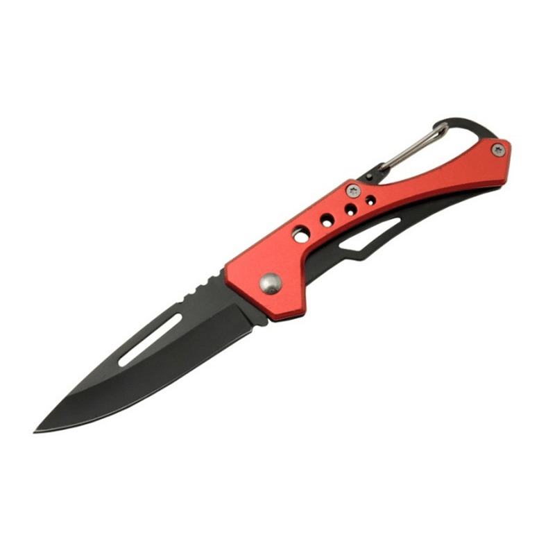 Hongjie Taktik Katlanır Çakı | Kırmızı Saplı, Karabin Klipli, Outdoor ve EDC