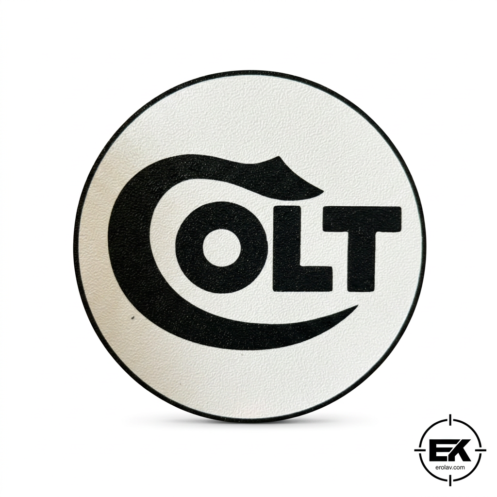 Colt yazılı yuvarlak bardak altlığı