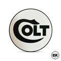 Colt yazılı yuvarlak bardak altlığı