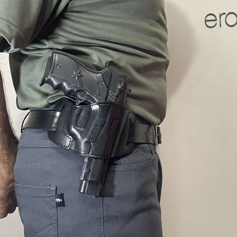 Kilitsiz Kelebek | Universal 9mm Uyumlu Dış Taşıma Deri Kılıf