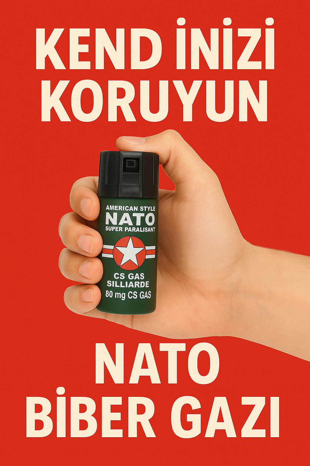 Nato Biber Gazı 40ML Kompakt Boy Taşınabilir Savunma Spreyi