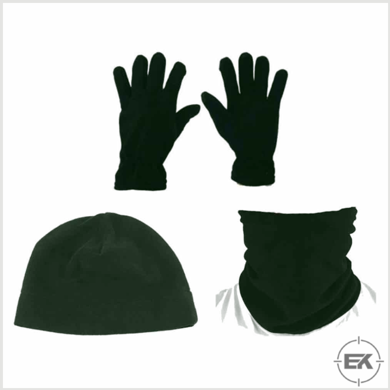 Polar Termal Kışlık Set 3'lü | Bere, Boyunluk ve Eldiven Takımı Haki
