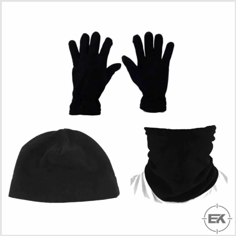 Polar Termal Kışlık Set 3'lü | Bere, Boyunluk ve Eldiven Takımı Siyah