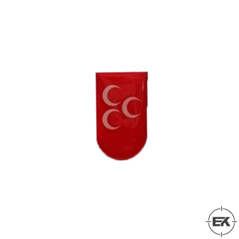 Üç Hilal Şarjör Altı Damla Sticker | 3D Kalın Etiket
